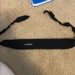 Black halo tie headband